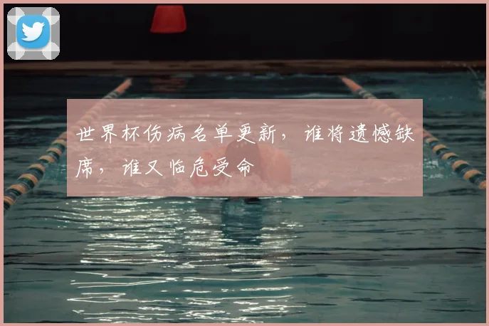 世界杯伤病名单更新，谁将遗憾缺席，谁又临危受命