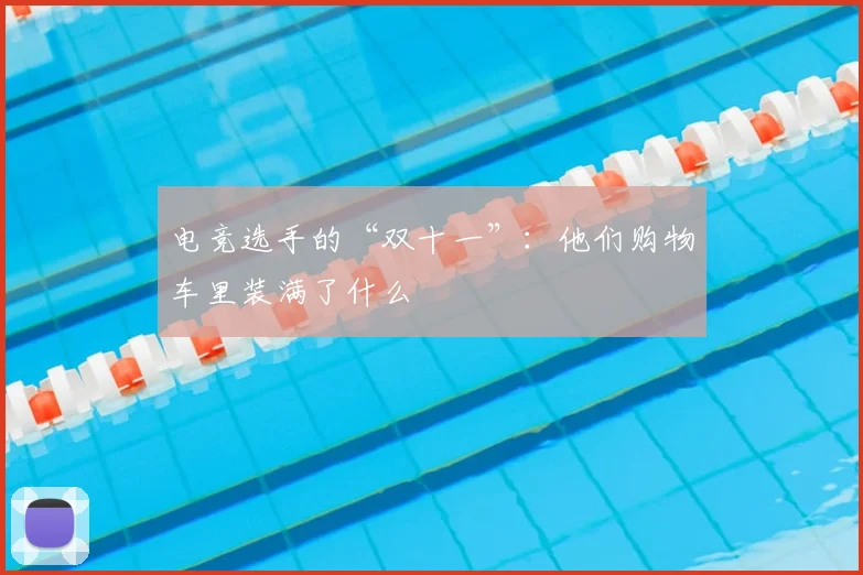 电竞选手的“双十一”:他们购物车里装满了什么